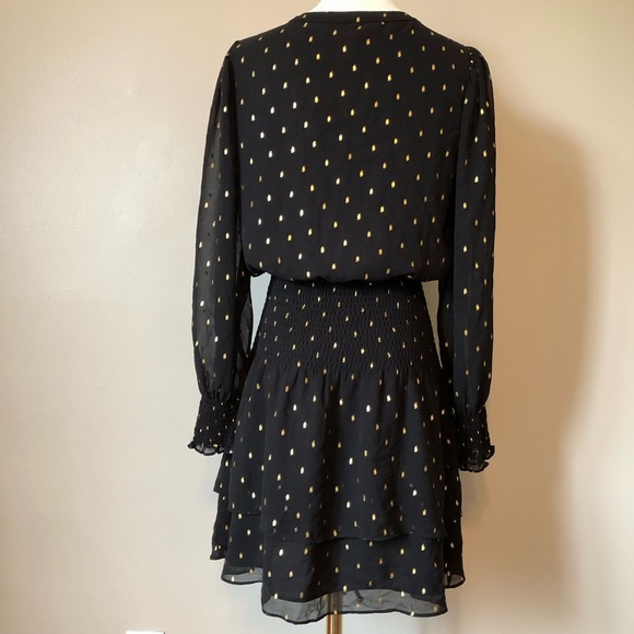 White House/Black Market Elegant Black and Gold Women's Dress Size XS - Picture 4 of 6